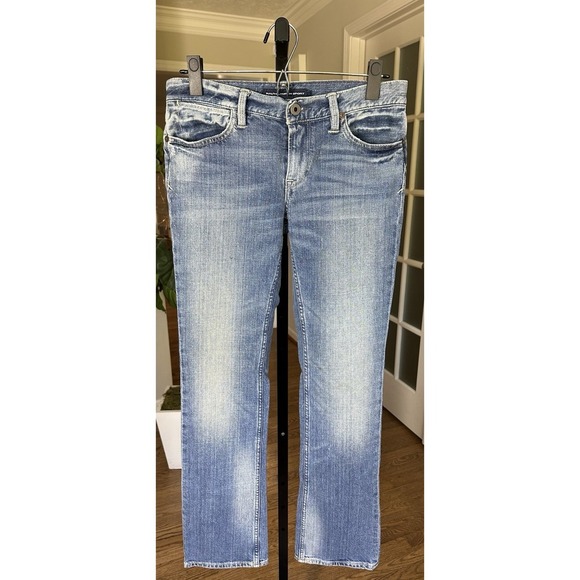 Ralph Lauren Sport Madison 888 Jeans Women's 28 Light Wash Distressed Denim - Picture 1 of 10